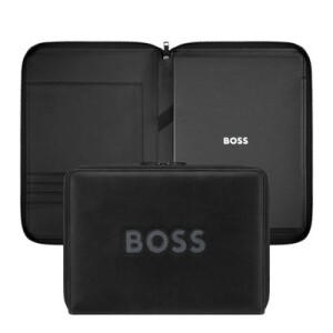 Conference folder zip A4 Boss Cut Out Black & Grey - Reklamnepredmety