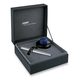 Lamy Studio Brushed Steel - plnicí pero, dárková kazeta s inkoustem - Reklamnepredmety