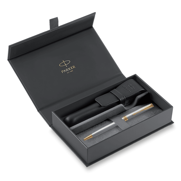 Parker Sonnet Stainless Steel GT - sada kuličkové pero a pouzdro