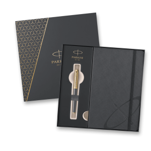 Darčeková kazeta Parker IM Premium Arrow GT - súprava roller a zápisník - Reklamnepredmety