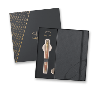 Darčeková kazeta Parker IM Writing Rituals Orange GT - súprava guľôčkové pero a zápisník - Reklamnepredmety