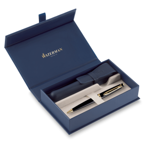 Darčeková kazeta Waterman Expert Black GT - súprava guľôčkové pero a puzdro - Reklamnepredmety