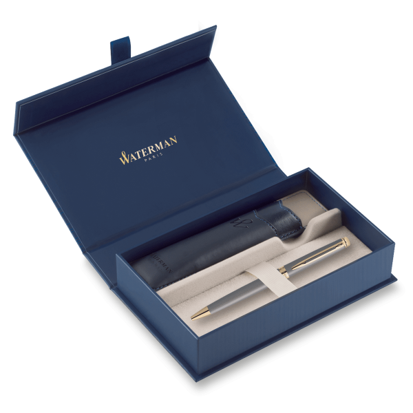 Darčeková kazeta Waterman Hémisphère Stone Grey GT - súprava guľôčkové pero a puzdro