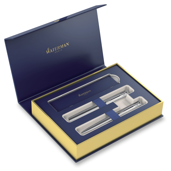 Darčeková kazeta Waterman Allure Chrome CT - súprava plniace pero a guľôčkové pero