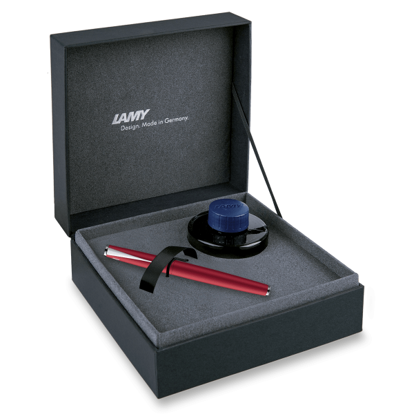LAMY studio royalred matt gift box - fountain pen and ink set