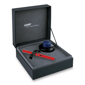 Darčeková kazeta LAMY Safari Shiny Red - súprava plniace pero a atrament - Reklamnepredmety