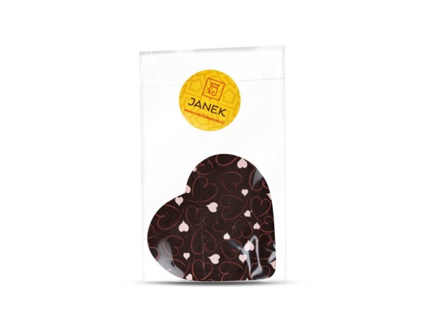 Dark Chocolate Valentine's Day heart with print