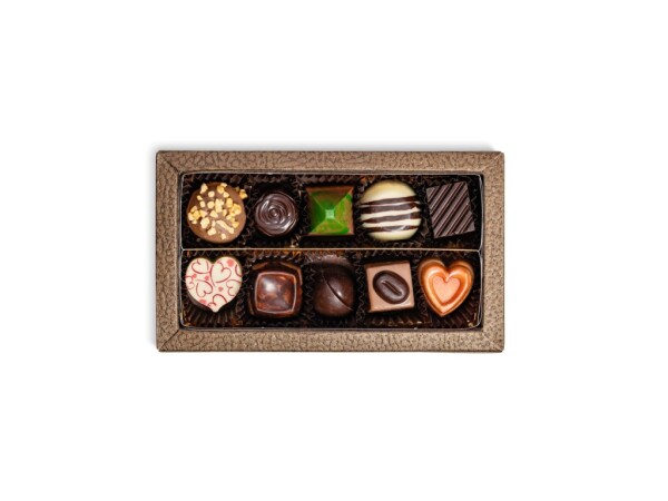 Box of pralines and truffles 10 pcs