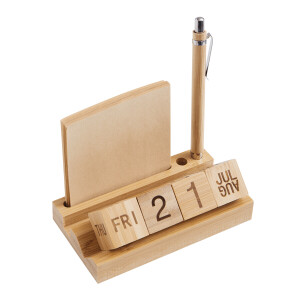 Bamboo memo holder PERPETUAL - Reklamnepredmety