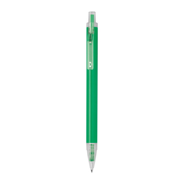 Ballpoint pen with transparent clip