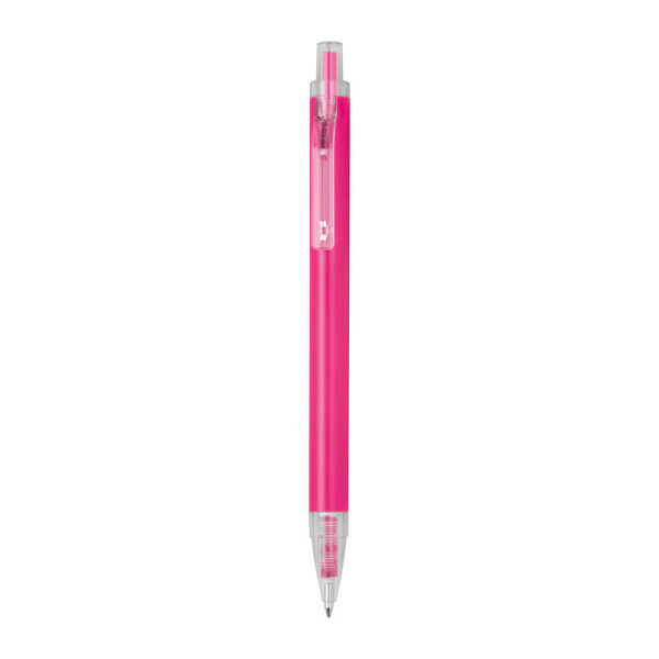 Ballpoint pen with transparent clip