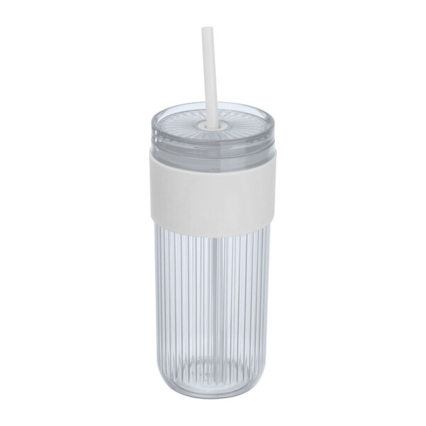 Drinking glass with straw, 660 ml SOLEDAD