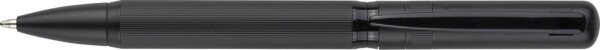 Ballpoint pen with metal swivel clip