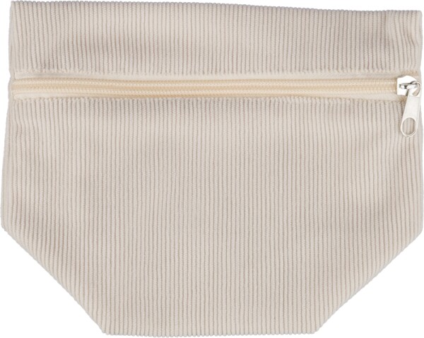 Corduroy cosmetic bag