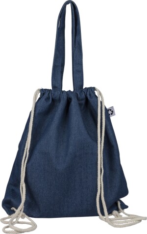 Drawstring backpack made of recycled denim - Reklamnepredmety