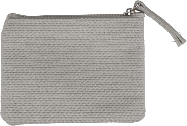 Corduroy zip wallet