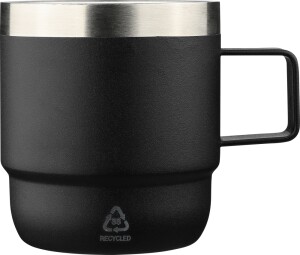 Double-walled recycled stainless steel mug, 180 ml - Reklamnepredmety