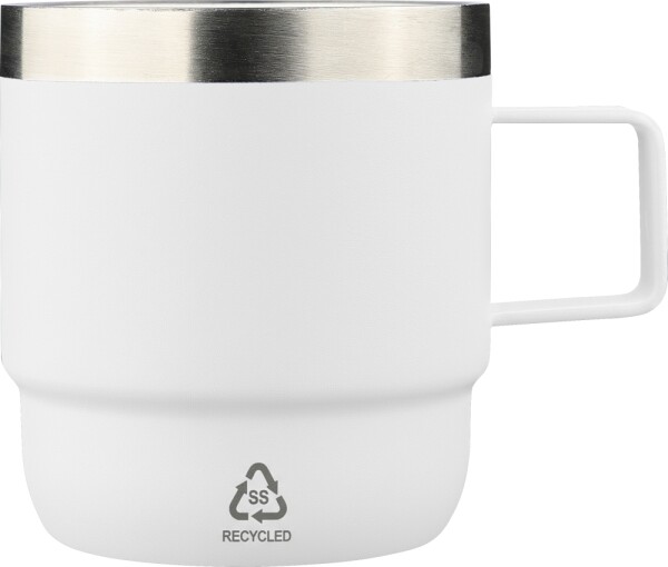 Double-walled recycled stainless steel mug, 180 ml