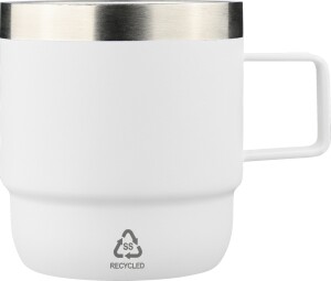 Double-walled recycled stainless steel mug, 180 ml - Reklamnepredmety