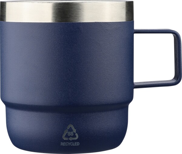 Double-walled recycled stainless steel mug, 180 ml