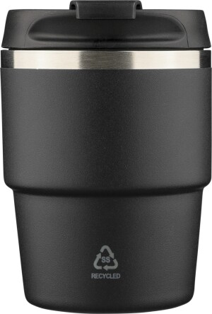 Double-walled, recycled stainless steel thermos mug, 175 ml - Reklamnepredmety