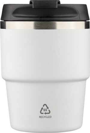 Double-walled, recycled stainless steel thermos mug, 175 ml - Reklamnepredmety