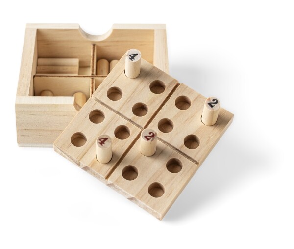 Mini pinewood sudoku set