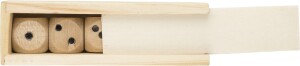 Set of beech wooden dice - Reklamnepredmety