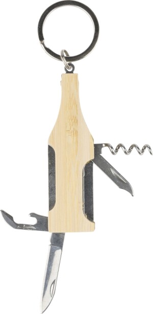 Multifunctional bamboo keychain - Reklamnepredmety