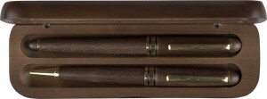 Walnut wood pen set - Reklamnepredmety