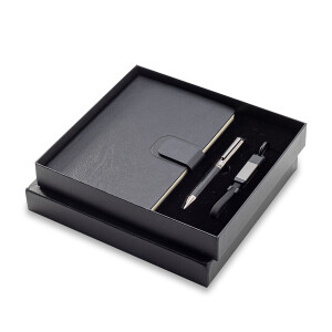DAVOS gift set with 2 in 1 USB cable - Reklamnepredmety