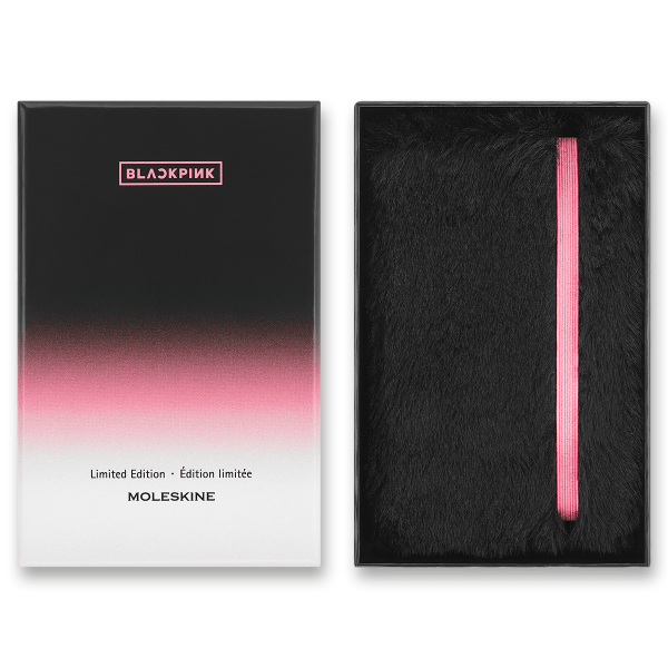 Moleskine Blackpink Notebook - lined and Moleskine Blackpink Fur Notebook - clear
