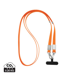 Nivo RCS recycled PET Crossbody lanyard - Reklamnepredmety