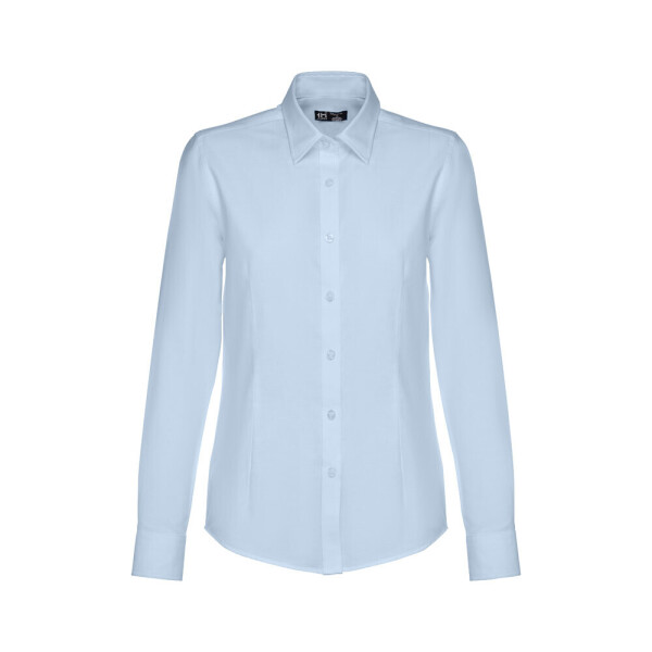 Women's long-sleeved oxford shirt with pearl coloured buttons THC TOKYO WOMEN II.