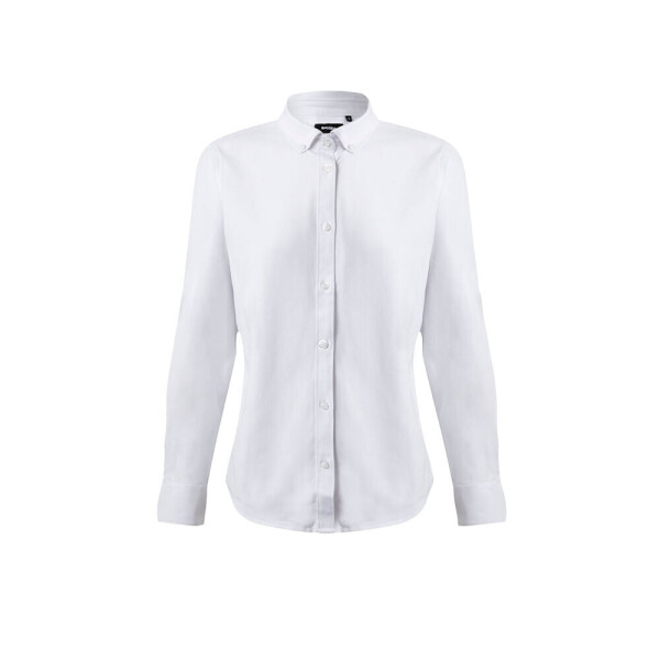 Women's long-sleeved stretch Oxford shirt VL PRITHVI WOMEN.