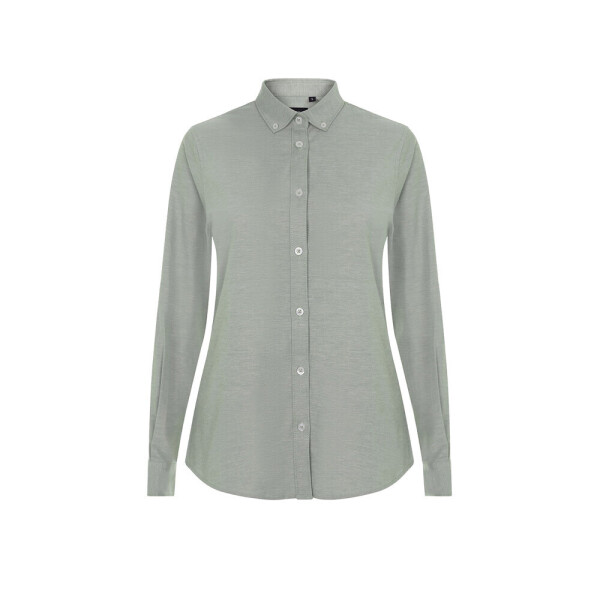 Women's long-sleeved stretch Oxford shirt VL PRITHVI WOMEN.