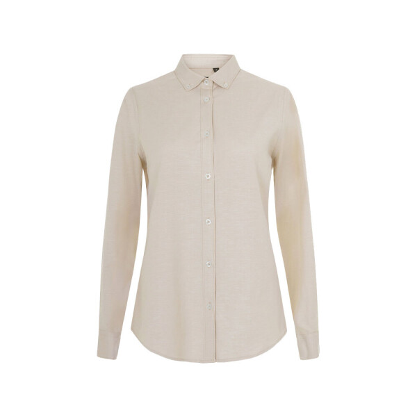 Women's long-sleeved stretch Oxford shirt VL PRITHVI WOMEN.