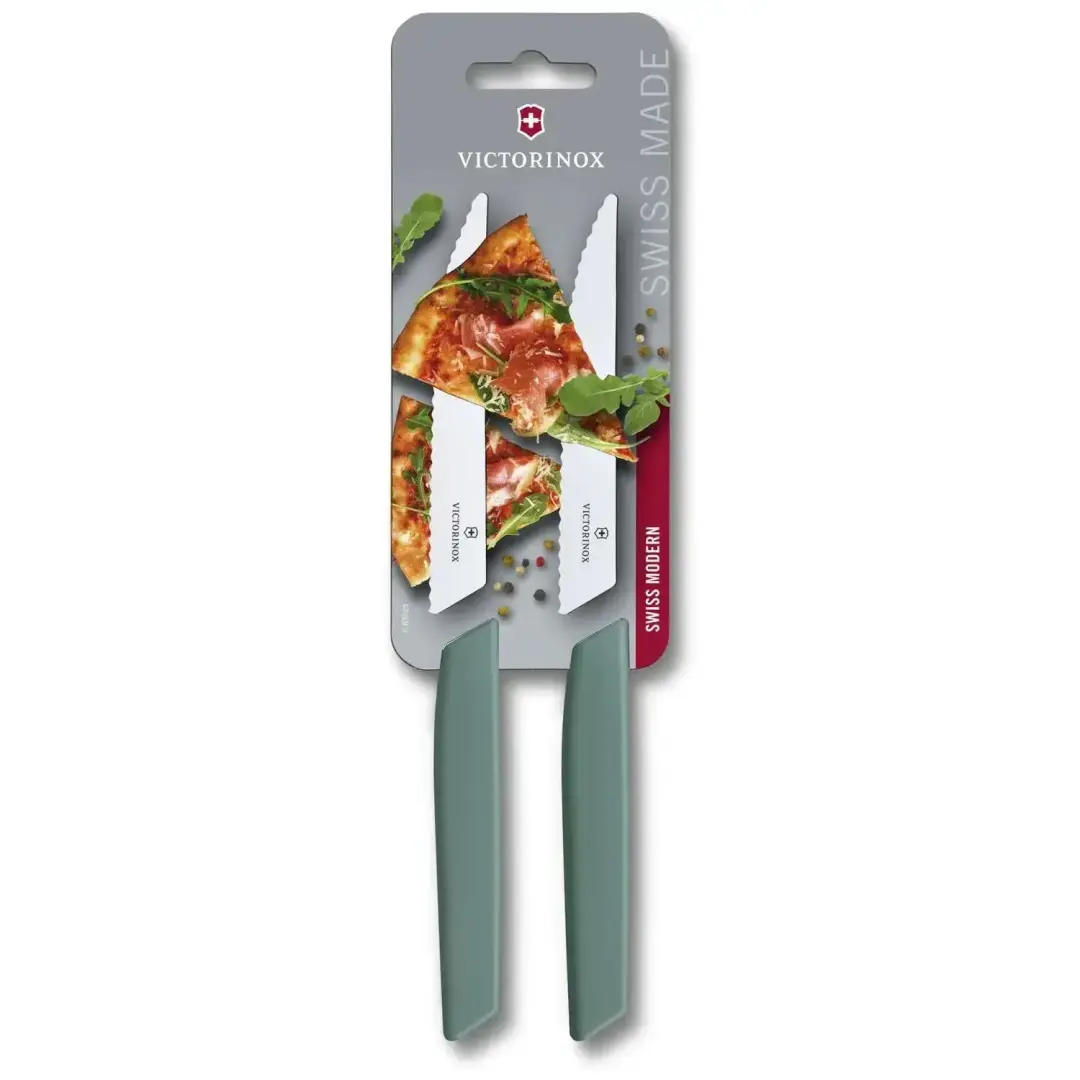 Victorinox Swiss Modern Sada 2 nožov na steaky 12 cm -  mätová zelená - Reklamnepredmety