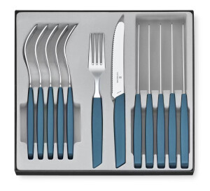 Victorinox Swiss Modern Príborová sada - 12 ks - nevädzová modrá - Reklamnepredmety