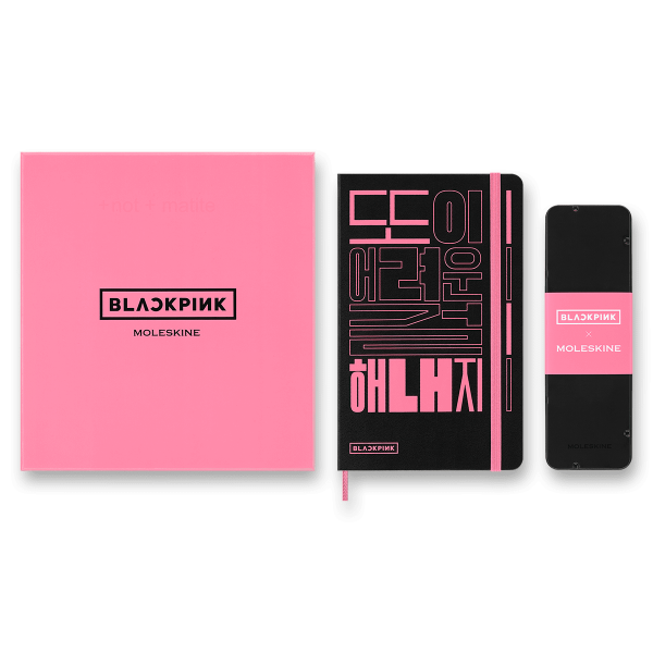 Moleskine Blackpink set - sketchbook and colored pencils