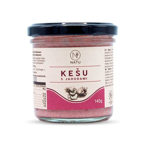Cashew cream with strawberries 140 g