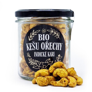 Kešu ořechy s indickým kari BIO 150 g - Reklamnepredmety