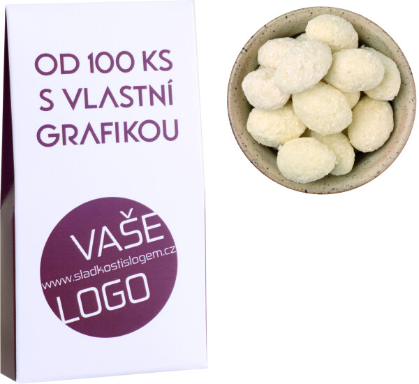 Almonds in white chocolate and coconut 90 g