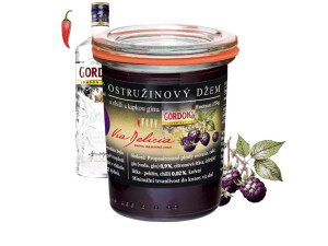 Blackberry jam with chili and a drop of gin 175 g - Reklamnepredmety