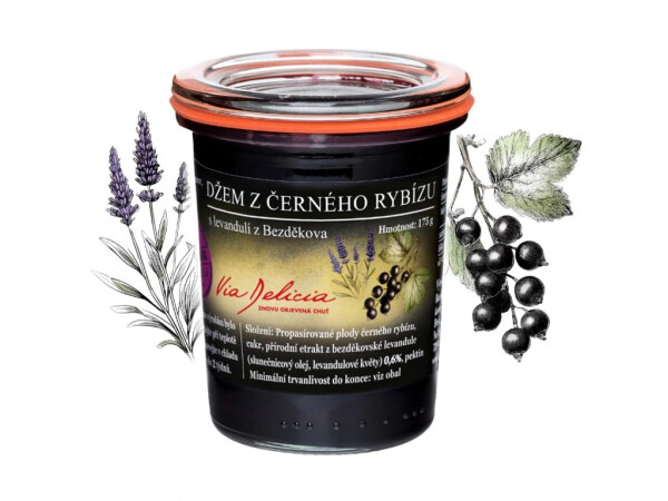 Blackcurrant jam with lavender from Bezděkov 175 g