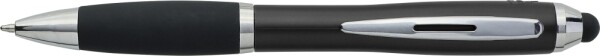 Plastic ballpoint pen with rubber grip