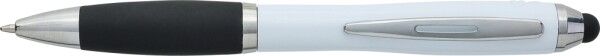 Plastic ballpoint pen with rubber grip