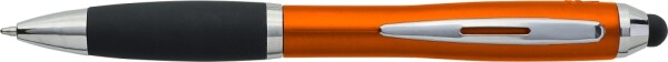 Plastic ballpoint pen with rubber grip