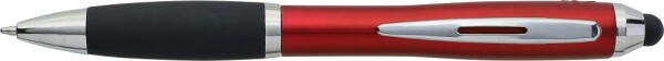 Plastic ballpoint pen with rubber grip
