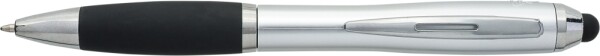 Plastic ballpoint pen with rubber grip